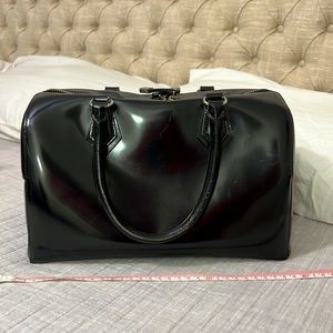 Cromia black italian leather hand bag